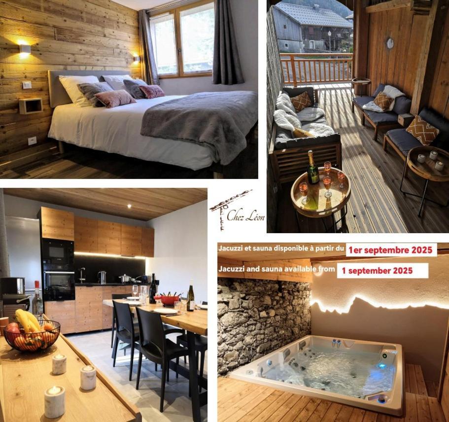 Chez Leon, Jacuzzi Et Sauna Des Le 1Er Septembre 2025 Samoens Luaran gambar